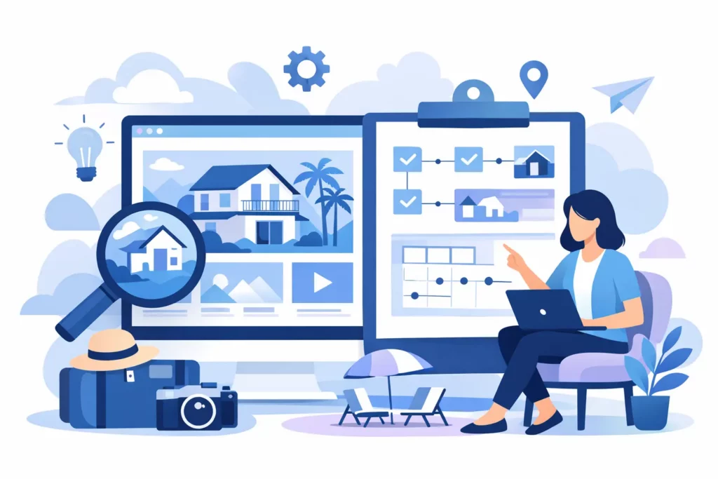 Ferienwohnung Website erstellen mit Plan